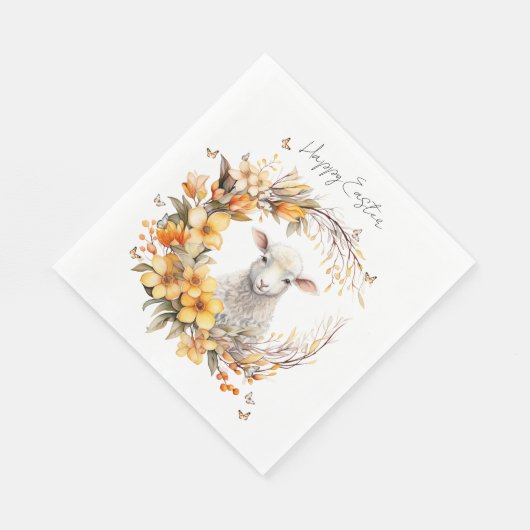 Personalisiertes Osterlamm Serviette (Ecke)