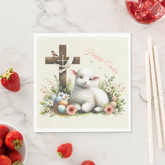 Personalisiertes Osterlamm Serviette (Beispiel)