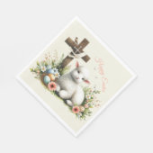 Personalisiertes Osterlamm Serviette (Ecke)