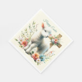 Personalisiertes Osterlamm Serviette (Ecke)