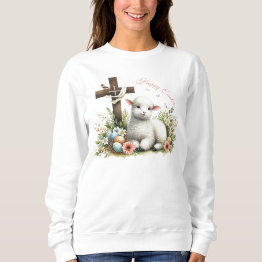 Personalisiertes Osterlamm Sweatshirt (Vorderseite)
