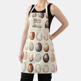 Personalisiertes Ostern Creme & Braunes Vintage-Kü Schürze