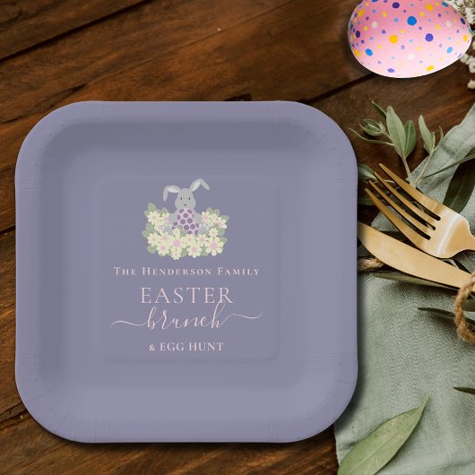 Personalisiertes Ostern-Frühstück und Ostereiersuc Pappteller