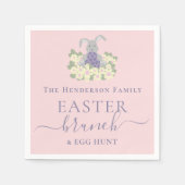 Personalisiertes Ostern-Frühstück und Ostereiersuc Serviette (Vorderseite)