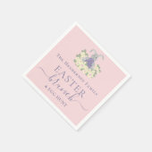 Personalisiertes Ostern-Frühstück und Ostereiersuc Serviette (Ecke)