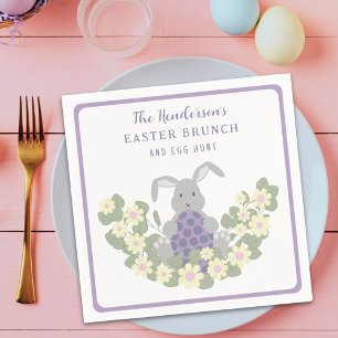 Personalisiertes Ostern Ostereiersuche Brunch Hase Serviette
