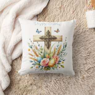Personalisiertes Ostkreuz Aquarell Kissen
