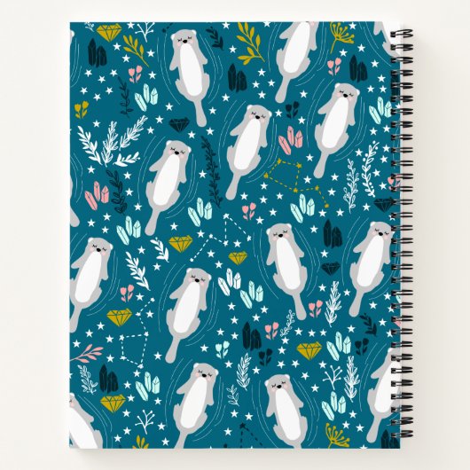 Personalisiertes Otter-Notebook für Kinder Notizblock (Rückseite)