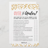 Personalisiertes Over-oder Under-Brautparty-Spiel (Vorne/Hinten)