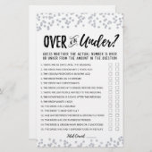 Personalisiertes Over-oder Under-Brautparty-Spiel (Vorne/Hinten)