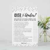 Personalisiertes Over-oder Under-Brautparty-Spiel (Stehend Vorderseite)