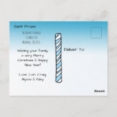 Personalisiertes Owl Couple auf dem Zweig Baum Wei Postkarte (Rückseite)