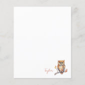 Personalisiertes Owl Stationieren (Vorderseite)