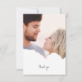 Personalisiertes Paar Foto Hochzeit Danke (Vorderseite)