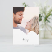 Personalisiertes Paar Foto Hochzeit Danke (Stehend Vorderseite)