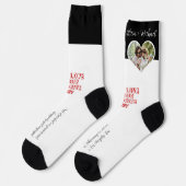 Personalisiertes Paar Foto Liebe Verlobung Socken (Linkes Detail)