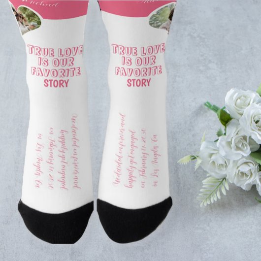 Personalisiertes Paar Foto Liebe Verlobung Socken