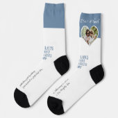 Personalisiertes Paar Foto Liebe Verlobung Socken (Linkes Detail)