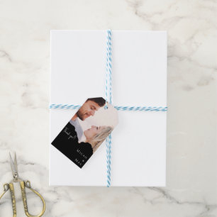 Personalisiertes Paar-Foto S/W Hochzeit  Geschenkanhänger