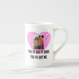 Personalisiertes Paar-Foto You've Got Me Zitat Porzellantasse