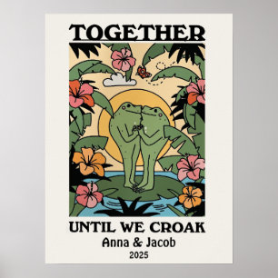 Personalisiertes Paar Individueller Frosch Zwei Fr Poster