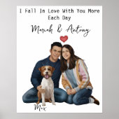 Personalisiertes Paar mit Portrait für Haustiere,  Poster (Vorne)