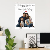 Personalisiertes Paar mit Portrait für Haustiere,  Poster (Heimbüro)