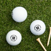 Personalisiertes Paar-Monogramm-Hochzeit Golfball (Insitu Gras)