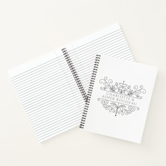 Personalisiertes Paar Notizblock (Innenseite)