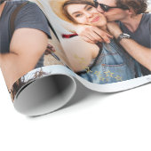 Personalisiertes Paarfoto Geschenkpapier (Rolleneckpunkt)