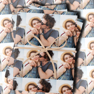 Personalisiertes Paarfoto Geschenkpapier Set