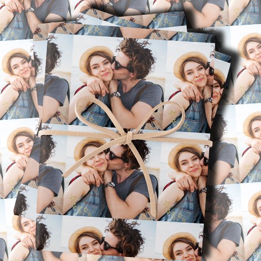 Personalisiertes Paarfoto Geschenkpapier Set