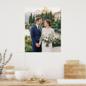 Personalisiertes Paarfoto-Heimposter Poster (Küche)
