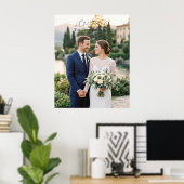 Personalisiertes Paarfoto-Heimposter Poster (Heimbüro)