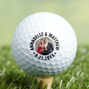 Personalisiertes Paarfoto-Hochzeitsgeschenk Golfball