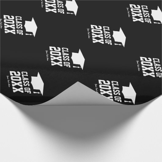 Personalisiertes Packpapier für Graduierungsparty (Ecke)