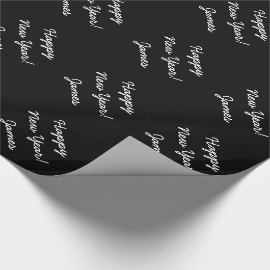 Personalisiertes Packpapier für Happy New Year! (Ecke)