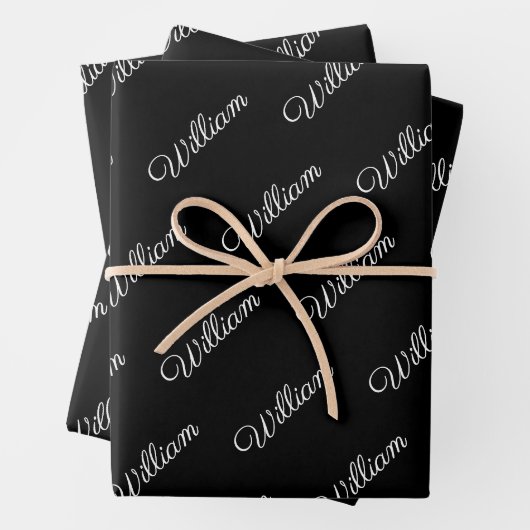 Personalisiertes Packpapier Geschenkpapier Set (Beispiel)