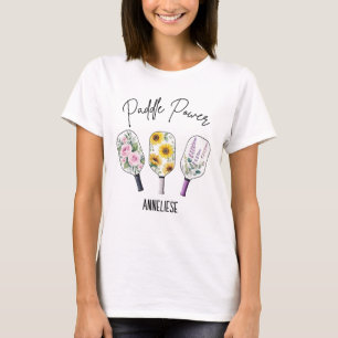 Personalisiertes Paddel Power Pickleball Paddel T-Shirt