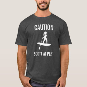 Personalisiertes Paddleboarding am Spiel-Shirt T-Shirt