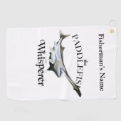 Personalisiertes Paddlefish Whisperfischen Handtuc Golfhandtuch (Horizontal)