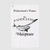 Personalisiertes Paddlefish Whisperfischen Handtuc Golfhandtuch (Vorderseite)