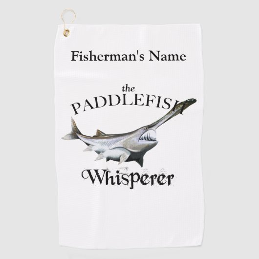 Personalisiertes Paddlefish Whisperfischen Handtuc Golfhandtuch (Vorderseite)