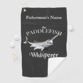 Personalisiertes Paddlefish Whisperfischen Handtuc Golfhandtuch (Insitu)