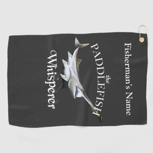 Personalisiertes Paddlefish Whisperfischen Handtuc Golfhandtuch (Horizontal)