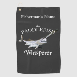 Personalisiertes Paddlefish Whisperfischen Handtuc Golfhandtuch