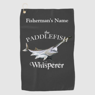 Personalisiertes Paddlefish Whisperfischen Handtuc Golfhandtuch
