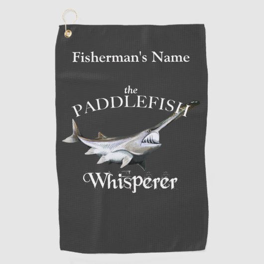 Personalisiertes Paddlefish Whisperfischen Handtuc Golfhandtuch (Vorderseite)