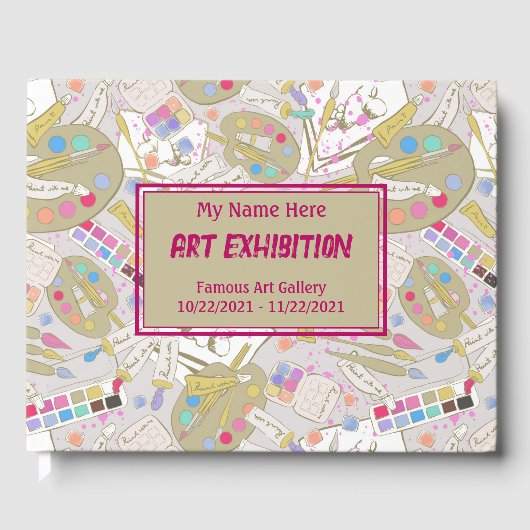 Personalisiertes Paint Artist Exhibition Gästebuch (Vorderseite)