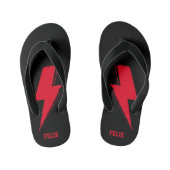 Personalisiertes Pair der Blitzflacken Kinderbadesandalen (Fußbett)